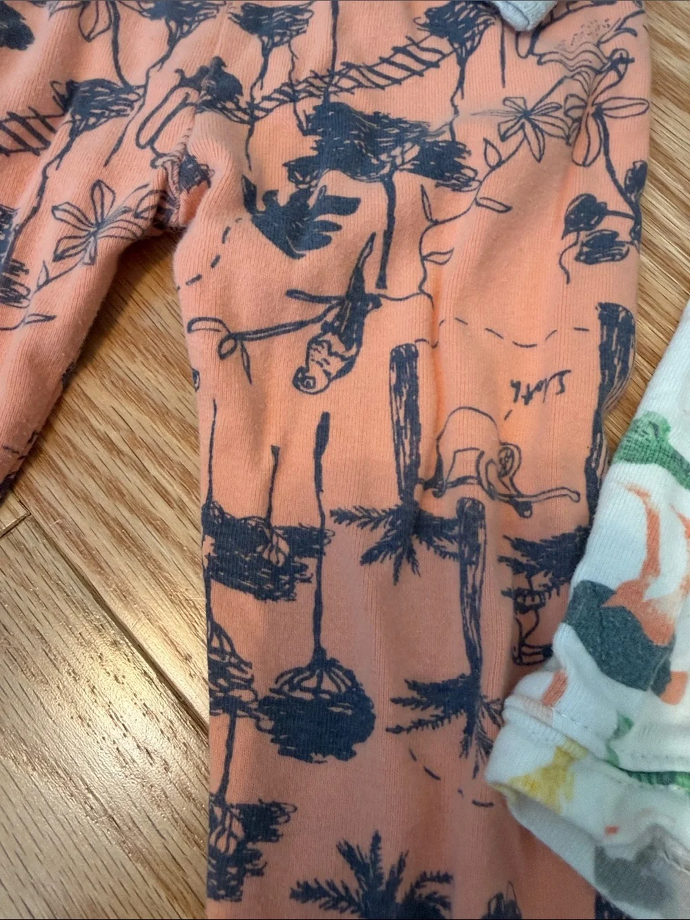 GAP Kids Yellow & White Striped Crab Short Sleeve Pajama Top